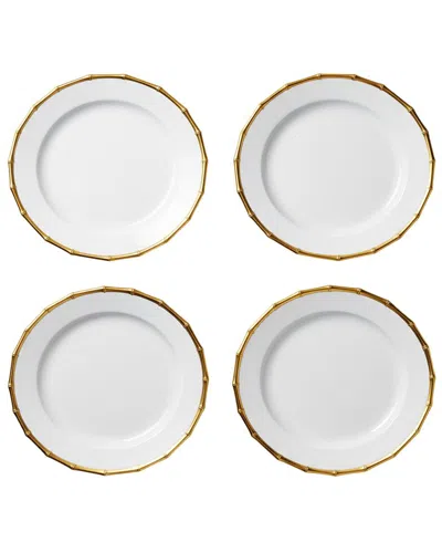 American Atelier Bamboo Plated Set Of 4 Charger Plates In White