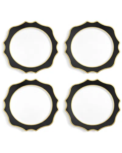 American Atelier Scallop Set Of 4 Charger Plates In Multi