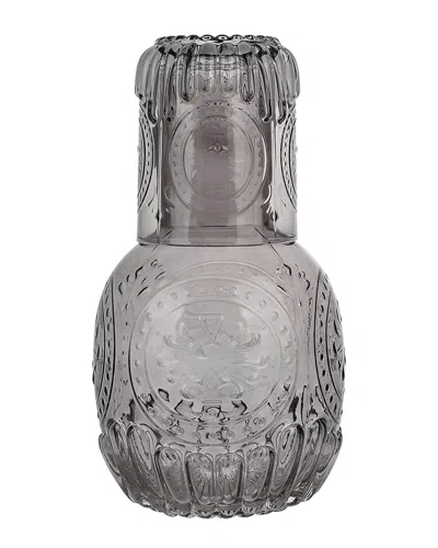 Jay Imports Glass 2pc Carafe Set: Cup & Bottle In Gray