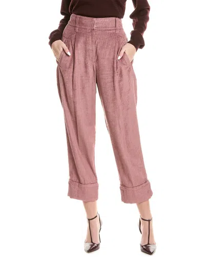 Brunello Cucinelli Linen-blend Pant In Brown