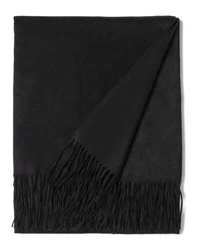 Sofia Cashmere Sofiacashmere Woven Cashmere Fringed Throw In Black