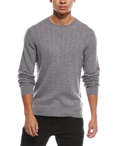 Scott & Scott London Brodie Cashmere Twist Cable Wool & Cashmere-blend Crewneck Sweater In Animal Print