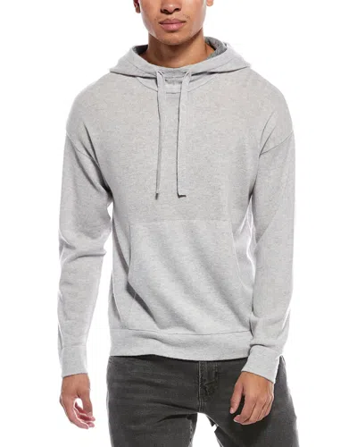 Scott & Scott London Brodie Cashmere Classic Wool & Cashmere-blend Hoodie In Gray