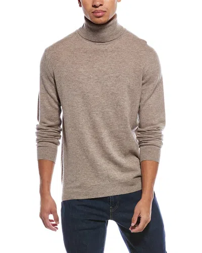 Scott & Scott London Brodie Cashmere Classic Wool & Cashmere-blend Turtleneck Sweater In Brown