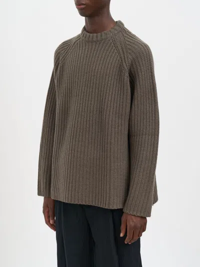 Devoa Cashmere Crew Neck Sweater In Brown