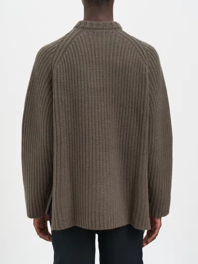 Devoa Cashmere Crew Neck Sweater In Brown