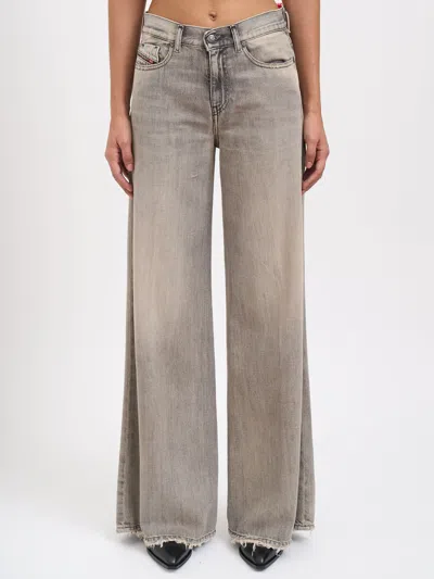 Diesel 1978 D-akemi Denim Pants In Gray