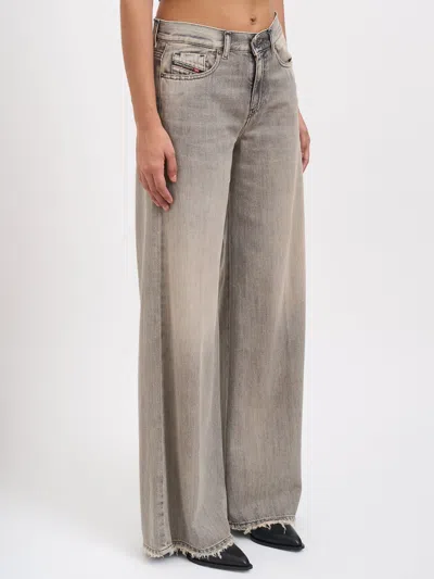 Diesel 1978 D-akemi Denim Pants In Gray