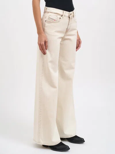 Diesel 1978 D-akemi Denim Pants In Neutral