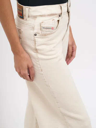 Diesel 1978 D-akemi Denim Pants In Neutral