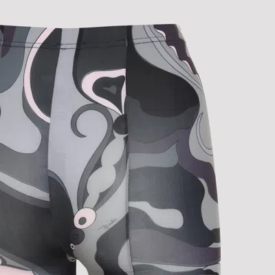 Pucci Emilio  Orchid Print Tights In Black