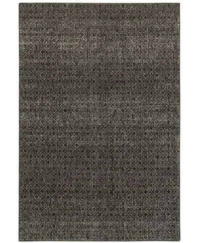 Oriental Weavers Atlas Dig 6'7" X 9'6" Area Rug In Black
