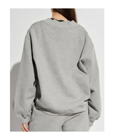 Attico Fleece Sweatshirt In Gray
