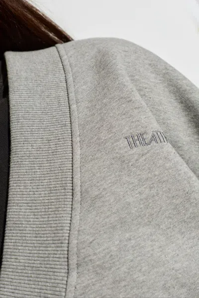 Attico Fleece Sweatshirt In Gray