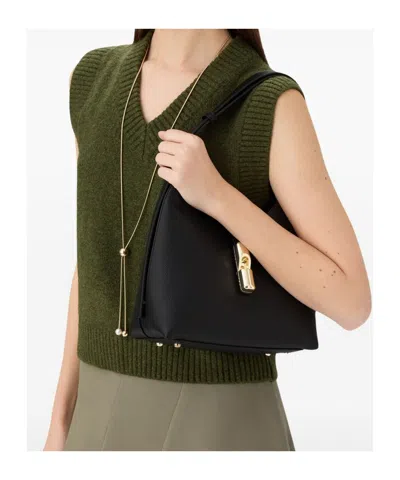 Furla Small Goccia Shoulder Bag In Black