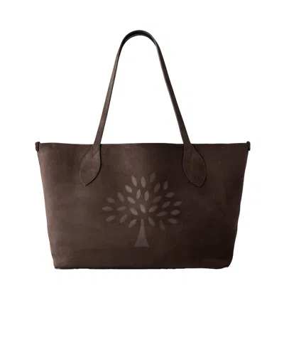 Mulberry Suede Tree Tote In Brown