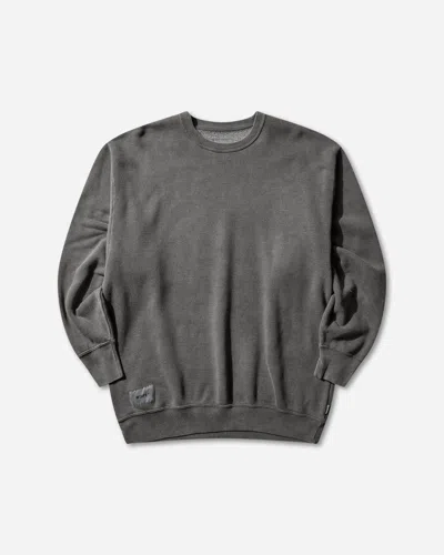 Wtaps Men S Sign-od Crewneck Sweatshirt Charcoal In Gray