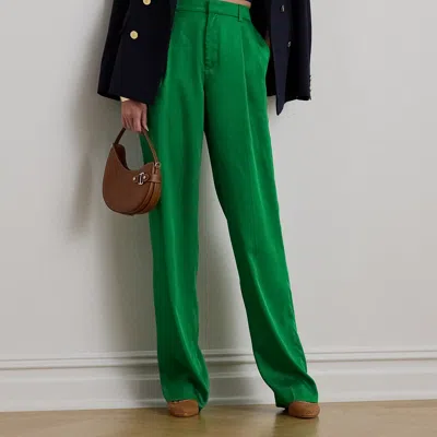 Ralph Lauren Women's Pleated Tapered Pants In Green