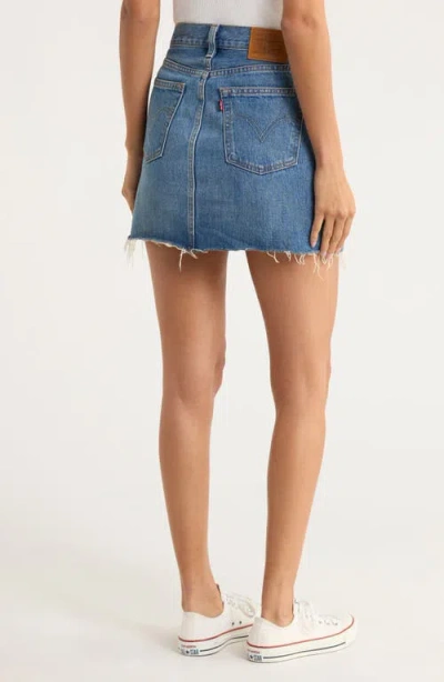 Levi's Deconstructed Denim Skirt In Blue