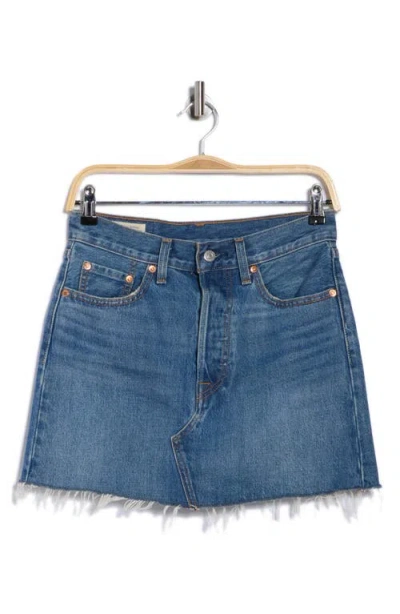 Levi's Deconstructed Denim Skirt In Blue