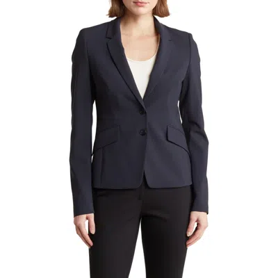 Hugo Boss Boss Jiletara Stretch Wool Jacket In Blue