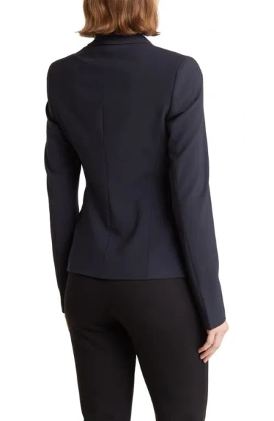 Hugo Boss Boss Jiletara Stretch Wool Jacket In Blue