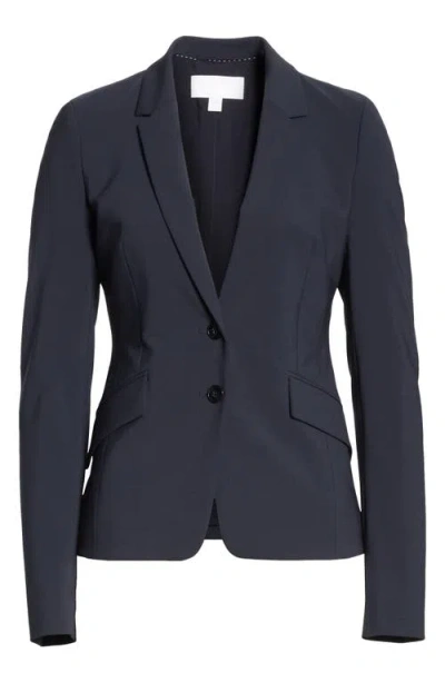 Hugo Boss Boss Jiletara Stretch Wool Jacket In Blue