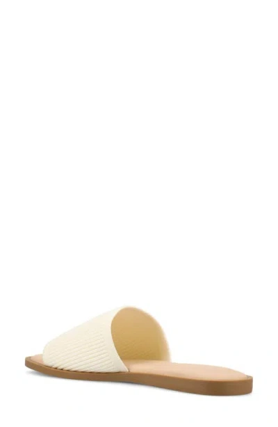 Journee Collection Prisilla Slide Sandal In White