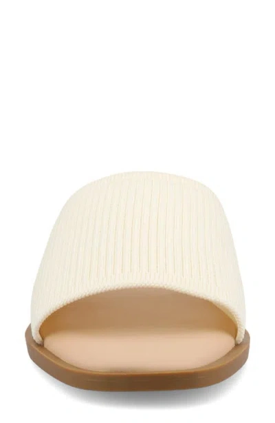 Journee Collection Prisilla Slide Sandal In White