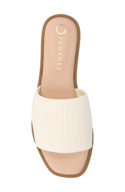 Journee Collection Prisilla Slide Sandal In White