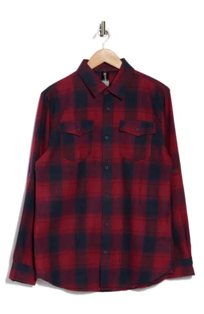 Burnside Plaid Flannel Shirt In Multi