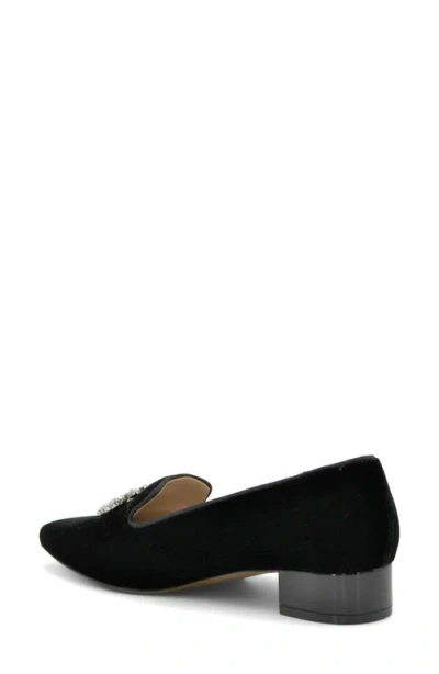 Adrienne Vittadini Valo Embellished Loafer Pump In Black