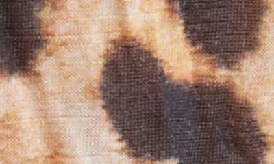 Topshop Animal Spot Lace Trim Camisole In Brown