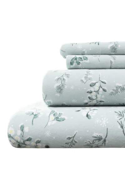Woven & Weft Turkish Cotton Flannel Winter Floral Sheet Set