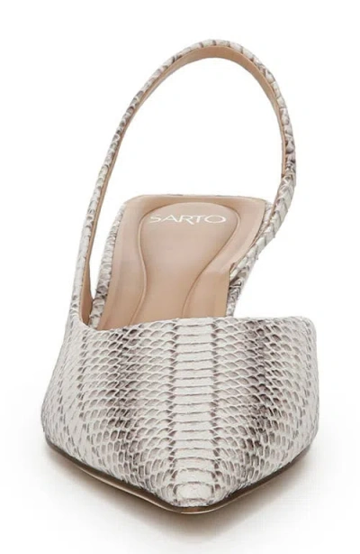 Sarto By Franco Sarto Devin Kitten Heel Slingback Pump In Neutral