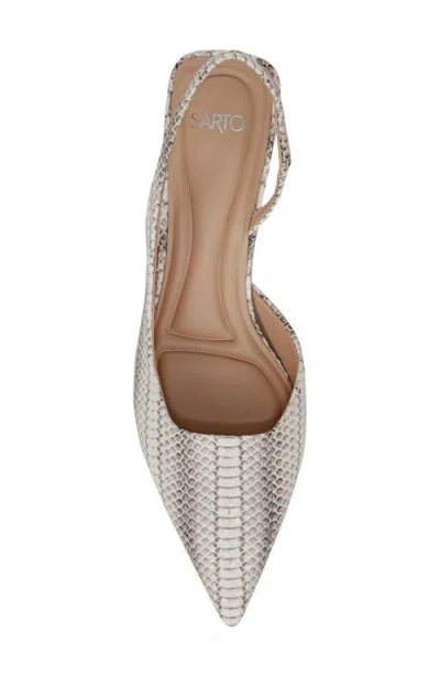 Sarto By Franco Sarto Devin Kitten Heel Slingback Pump In Neutral
