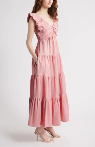 Chelsea28 Ruffle Maxi Dress In Pink