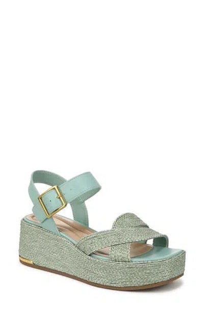 Sarto By Franco Sarto Tilly Ankle Strap Platform Wedge Sandal In Green