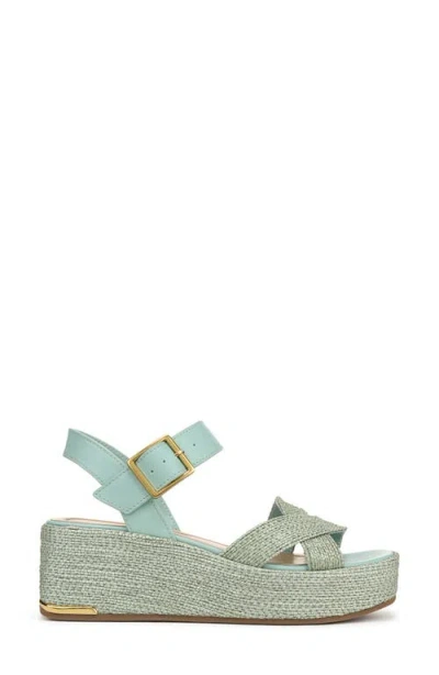 Sarto By Franco Sarto Tilly Ankle Strap Platform Wedge Sandal In Green