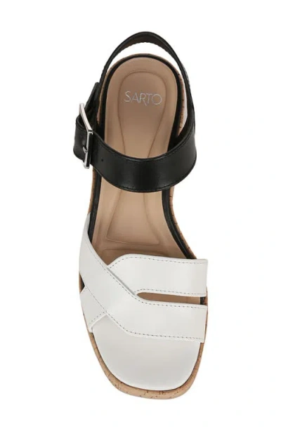 Sarto By Franco Sarto Tilly Ankle Strap Platform Wedge Sandal In Multi