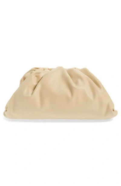 Bottega Veneta The Pouch Leather Clutch In Brown