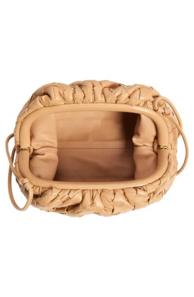 Bottega Veneta Small The Pouch Leather Clutch In Brown