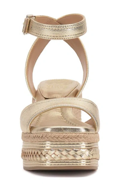 Vince Camuto Lilla Ankle Strap Platform Wedge In Brown