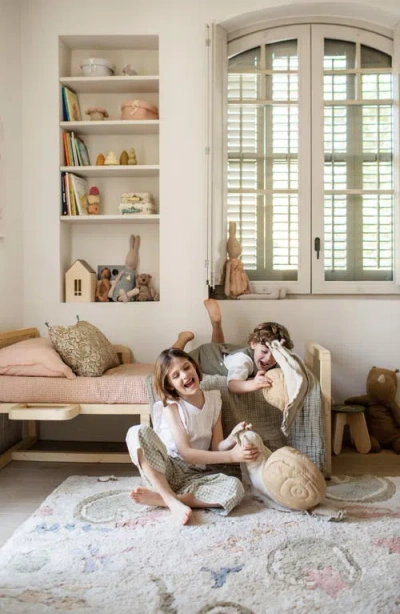 Lorena Canals Kids' Washable Play Rug & Plush Frog In Multi