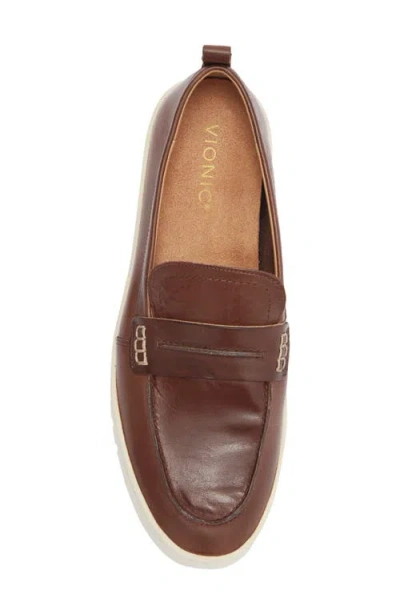 Vionic Chantel Penny Loafer Slip-on Sneaker In Brown