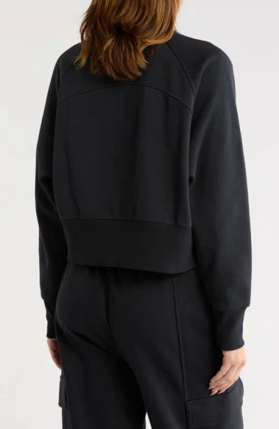 Z By Zella Feather Fleece Track Jacket In Black