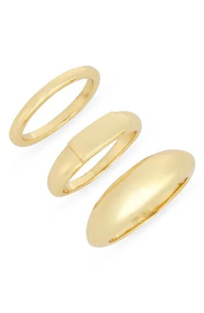 Nordstrom Rack Demi-fine 3-pack Assorted Rings In Gold