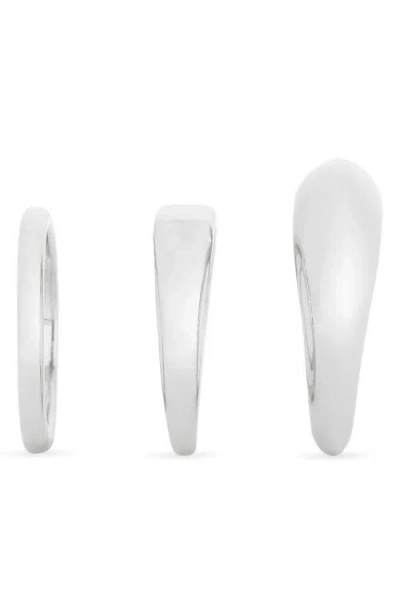 Nordstrom Rack Demi-fine 3-pack Assorted Rings In Silver