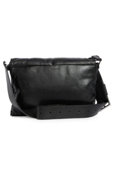 Allsaints Vittoria Quilted Leather Shoulder Bag In Black