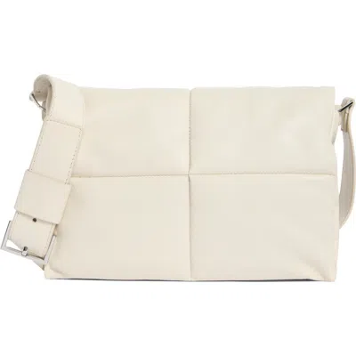 Allsaints Vittoria Quilted Leather Shoulder Bag In White
